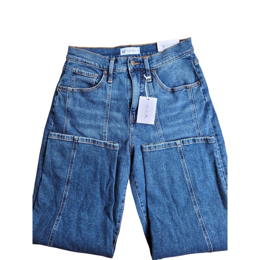 Jessica Simpson JS Myrtle Barrel Leg Jeans Medium Wash Size 2 NWT